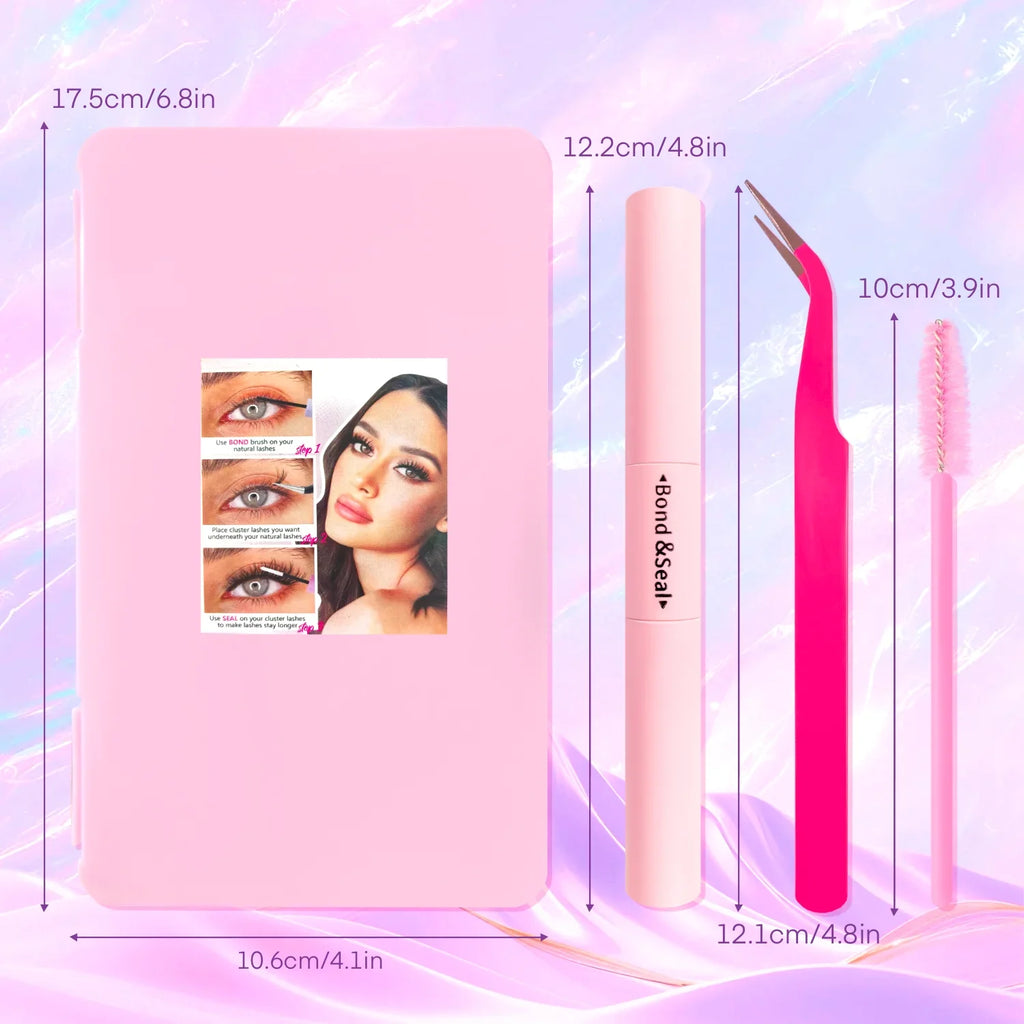 DIY Lash Extension Kit 200/720PCS Cluster Lashes w/ Bond Seal & Tweezers Wispy Set