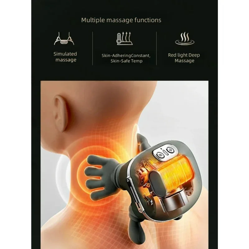 Heated Neck Massager – Deep Tissue Shiatsu with Hot Compress for Relaxation & Wellness