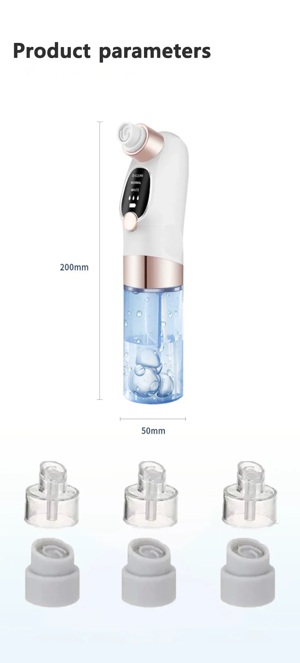 Electric Pore Vacuum Blackhead Remover with Microbubble Technology