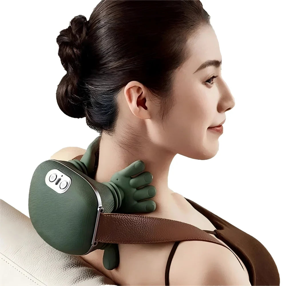Heated Neck Massager – Deep Tissue Shiatsu with Hot Compress for Relaxation & Wellness