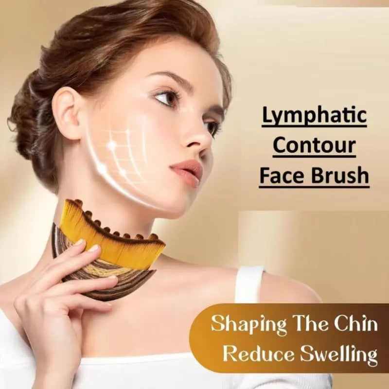Lymphatic Contour Face Brush- Ergonomic Facial Drainage Massager